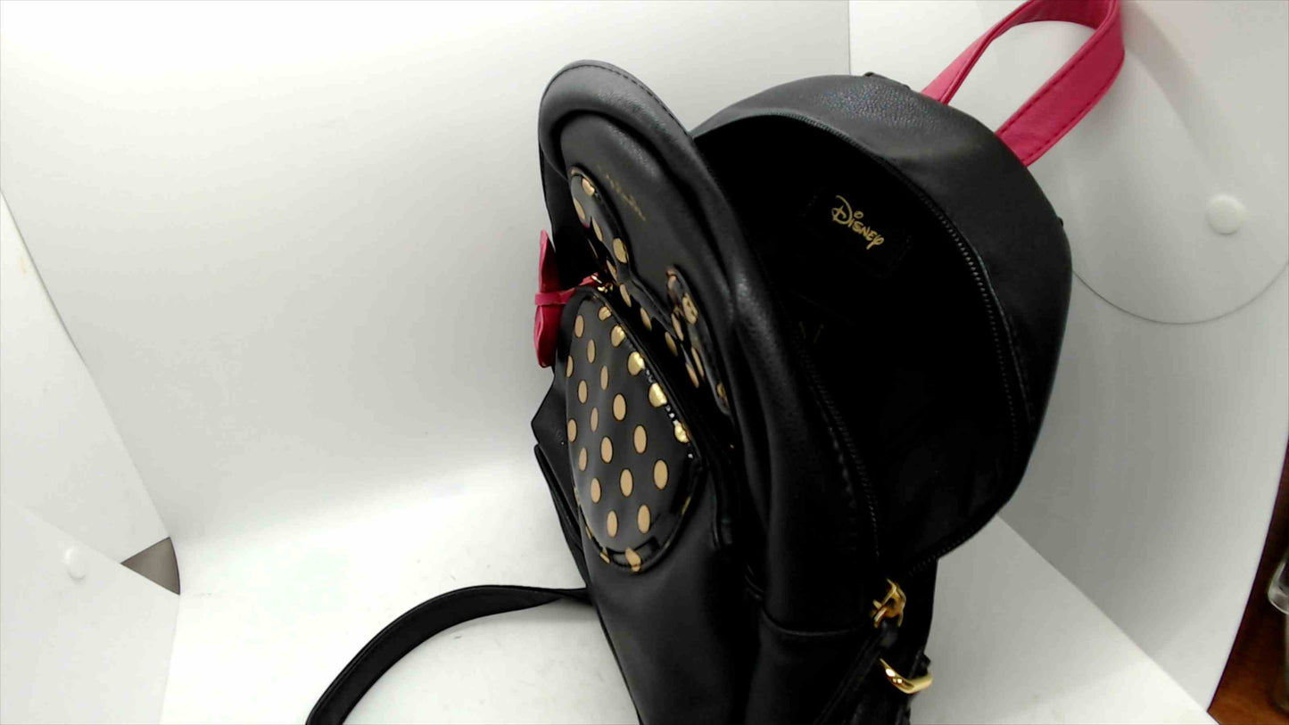 ✨ Disney Minnie Mouse Mini Backpack – Danielle Nicole – Black & Gold Polka Dot – New ✨