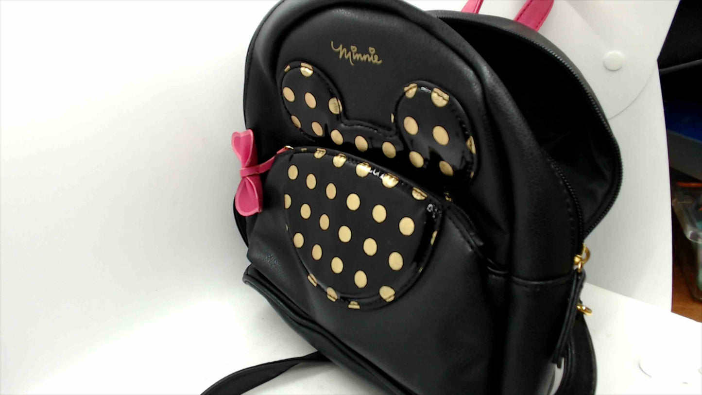 ✨ Disney Minnie Mouse Mini Backpack – Danielle Nicole – Black & Gold Polka Dot – New ✨