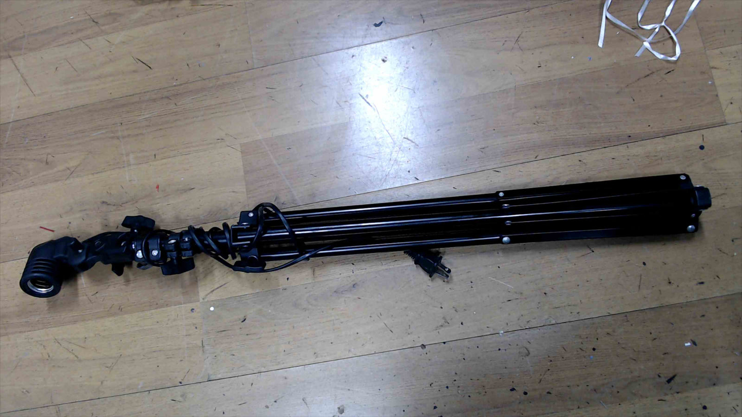 Adjustable Photography Light Stand with Bulb Socket & Power Cord