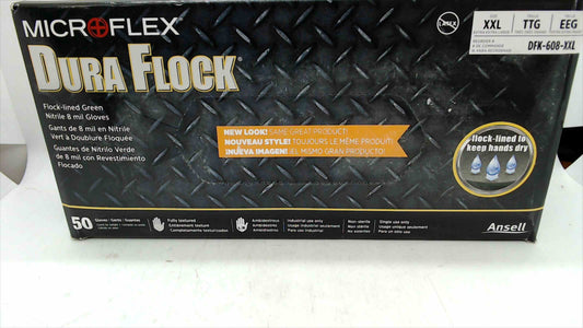 Microflex Dura Flock Nitrile Gloves XXL – 50-Count Box