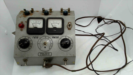 Vintage Bergen Electric “Trio Pacer” DC Control Unit – Dual Meter Lab Power Supply – Tested Powers On