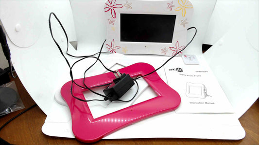 Nextplay NPW70DPF 7” Digital Photo Frame – Floral Faceplate w/ Remote (No Stand)