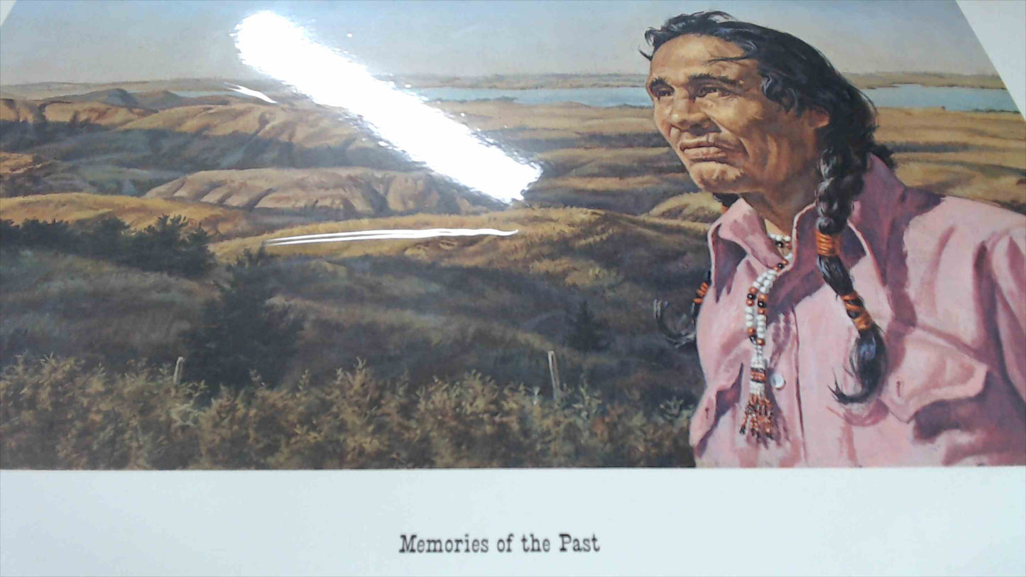 Memories of the Past” by Brulé – Limited Edition Native American Lithograph 29/800 – 22” x 28”