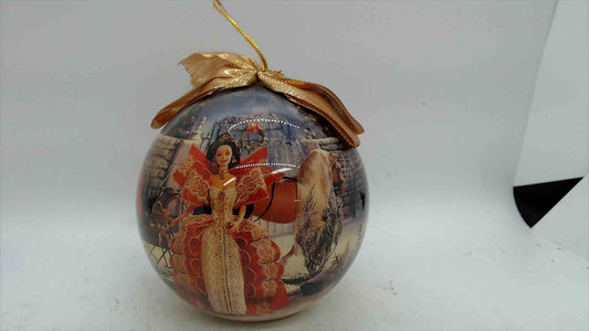Vintage Barbie Holiday Christmas Ornament Ball – 1997 Matrix Mattel Princess Scene