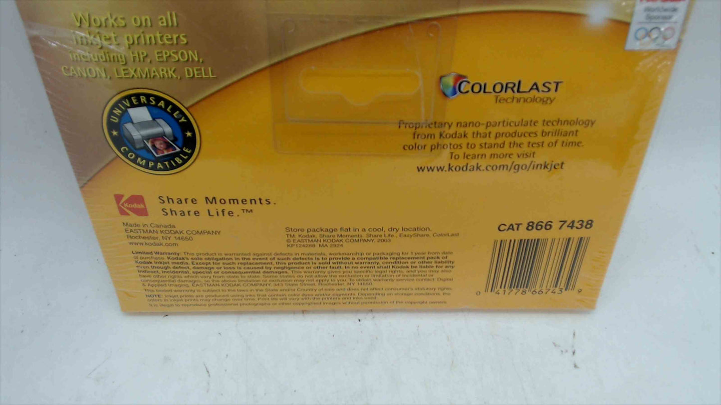 Kodak Ultima Picture Paper 4x6 High Gloss – 25 Sheets – ColorLast – Sealed Inkjet Photo Paper