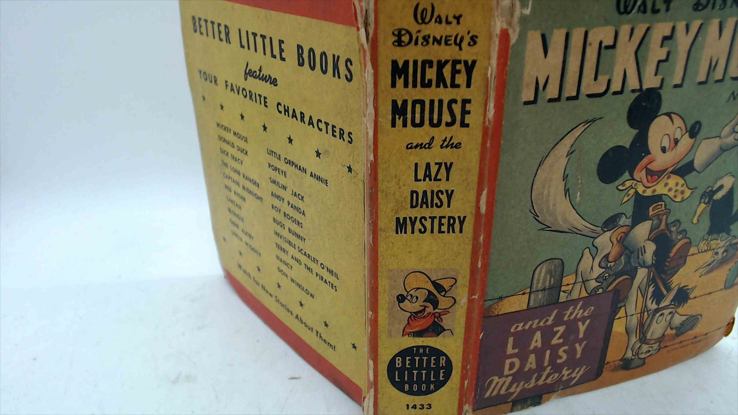 Vintage 1940s Walt Disney’s Mickey Mouse and the Lazy Daisy Mystery Better Little Book – 286 Pages