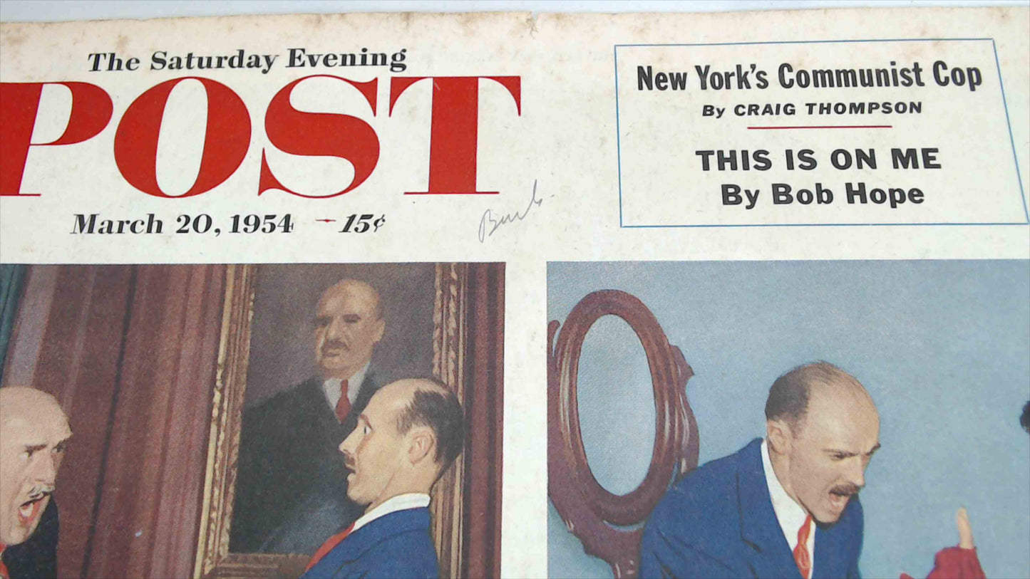 The Saturday Evening Post Magazine – March 20, 1954 Issue – Vintage Coca-Cola & Buick Ads