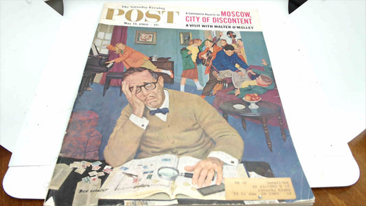 Vintage Saturday Evening Post – May 14, 1960 – Dick Sargent Cover – Moscow City of Discontent