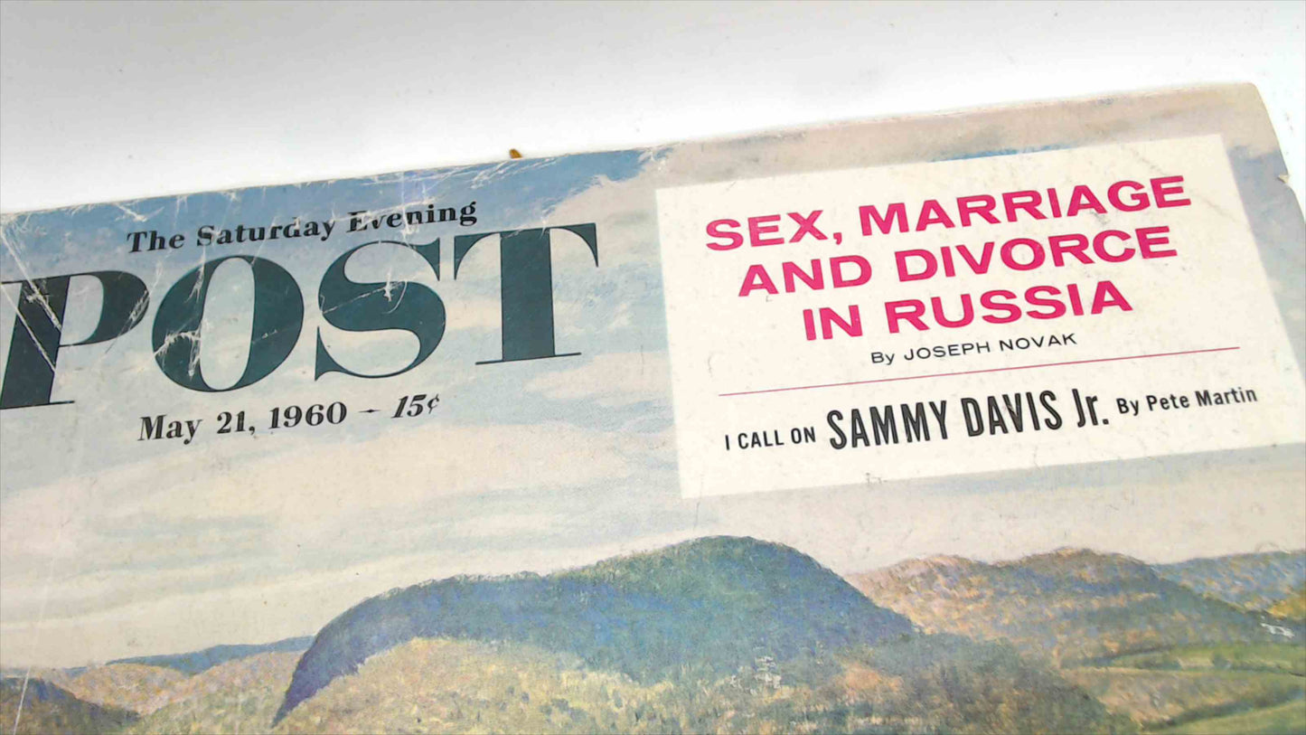 Vintage Saturday Evening Post Magazine – May 21, 1960 – Russia & Sammy Davis Jr.