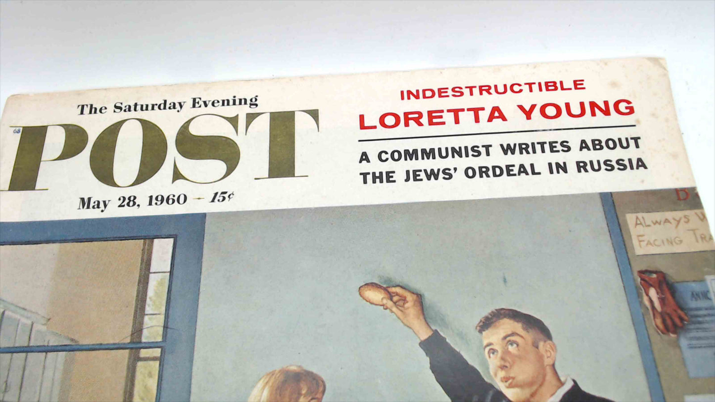 Vintage Saturday Evening Post Magazine – May 28, 1960 – Loretta Young Cover