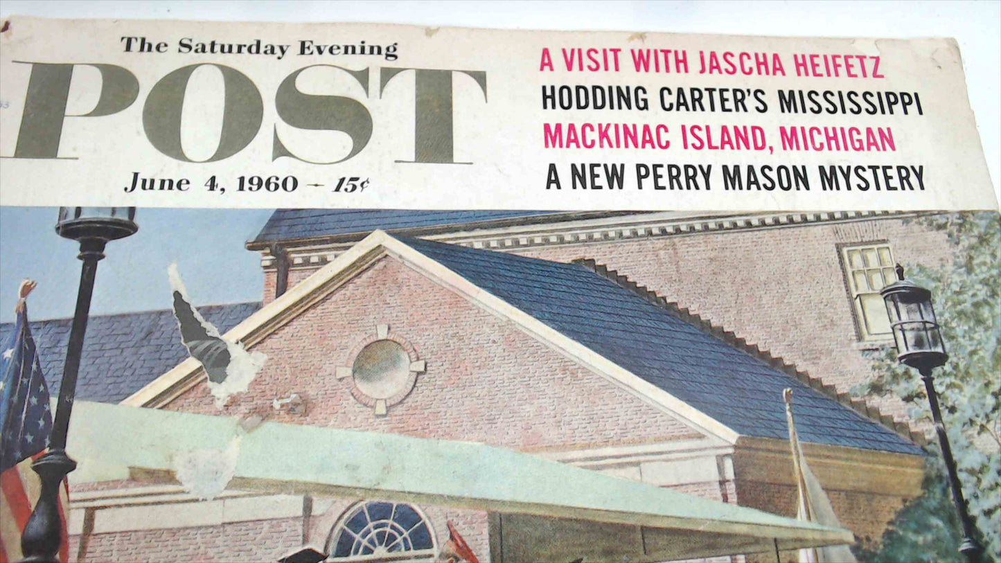 Vintage The Saturday Evening Post – June 4, 1960 – Jascha Heifetz Cover