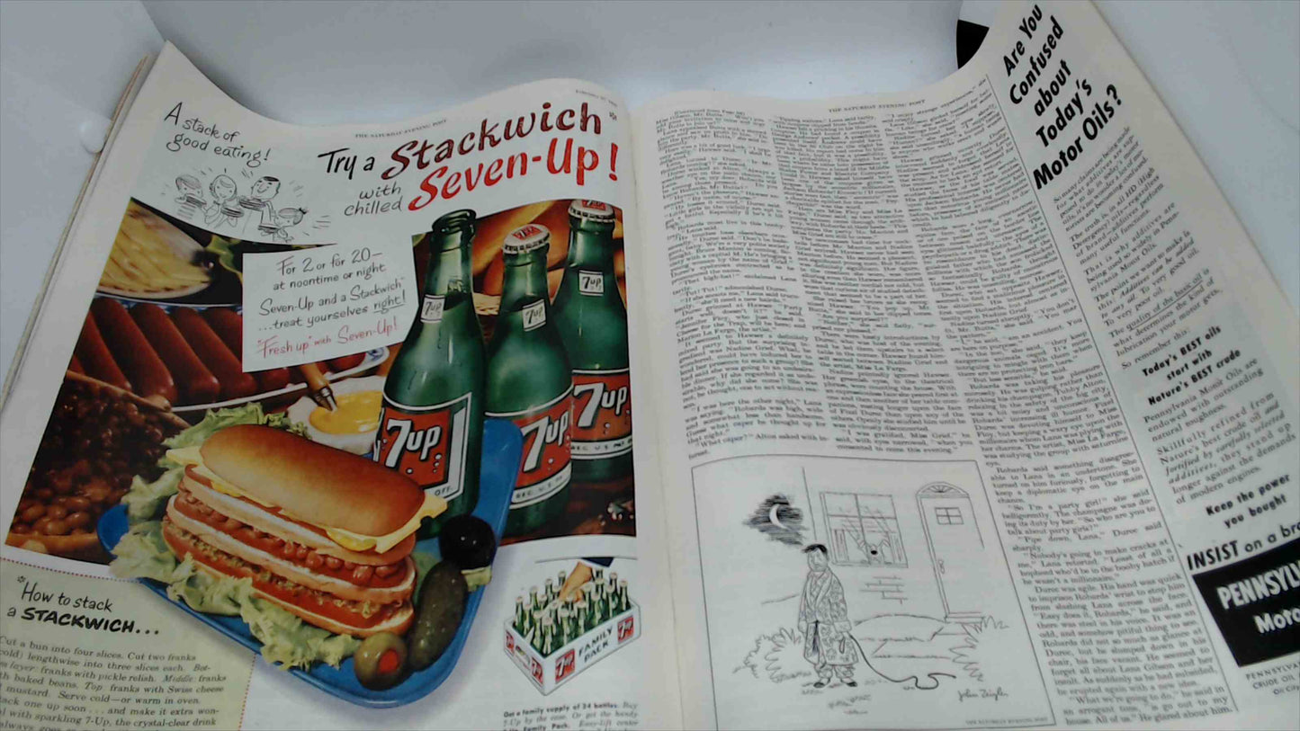 The Saturday Evening Post Magazine – February 27, 1954 – Stamp Collecting Cover – Chesterfield Cigarette Ad
