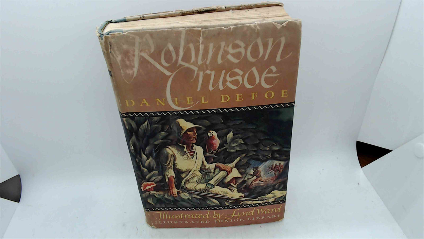 1946 Robinson Crusoe Illustrated Junior Library HC w/ Dust Jacket – Lynd Ward Art