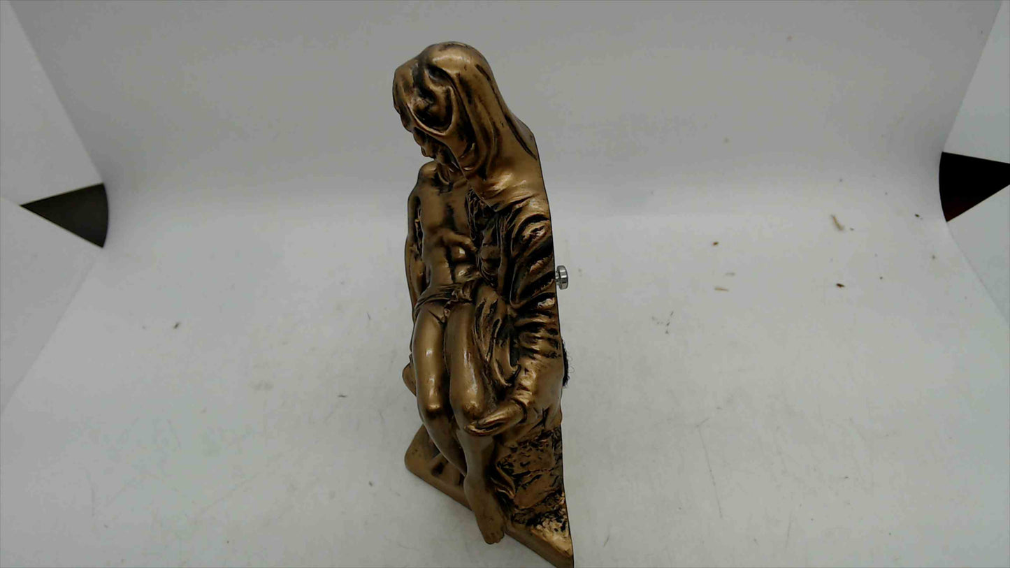 LifeSymbols “Pieta” Hand-Painted Figurines Pair (1999, Batesville Casket Co.) – 6” Religious Statue Bookend Set