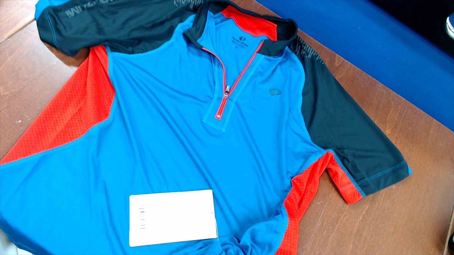 Pearl Izumi Ultra InsideOut Zip SS Cycling Jersey Men’s Medium – Blue/Red/Black – NWT