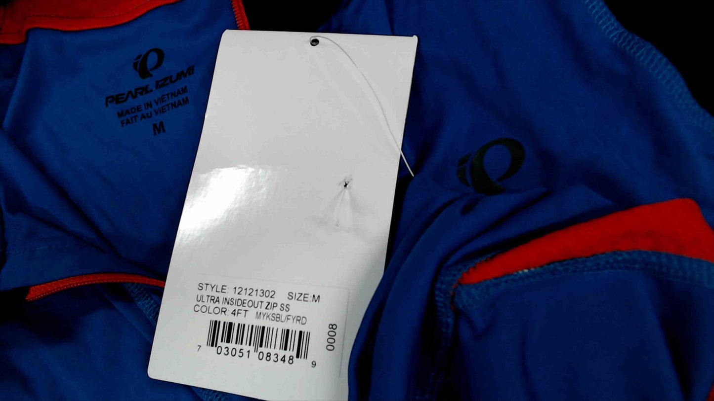 Pearl Izumi Ultra InsideOut Zip SS Cycling Jersey Men’s Medium – Blue/Red/Black – NWT