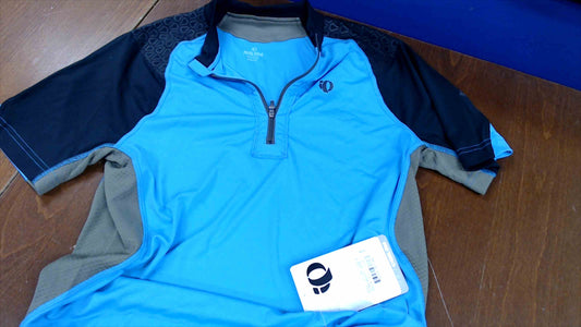 Pearl Izumi Ultra InsideOut Zip SS Cycling Jersey Men’s Medium – Electric Blue/Black/Khaki – NWT