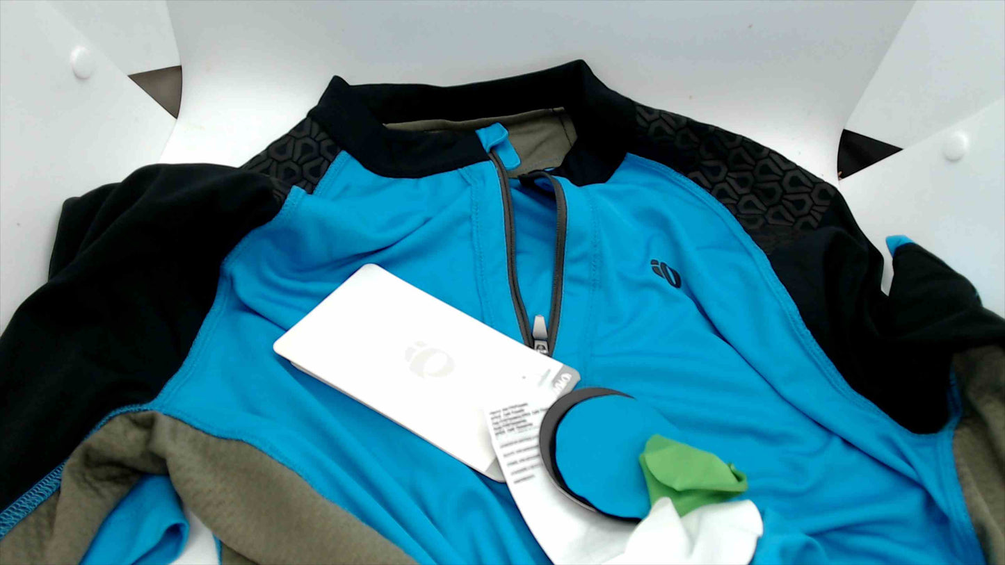 Pearl Izumi Ultra InsideOut Zip SS Cycling Jersey Men’s Medium – Electric Blue/Black/Khaki – NWT