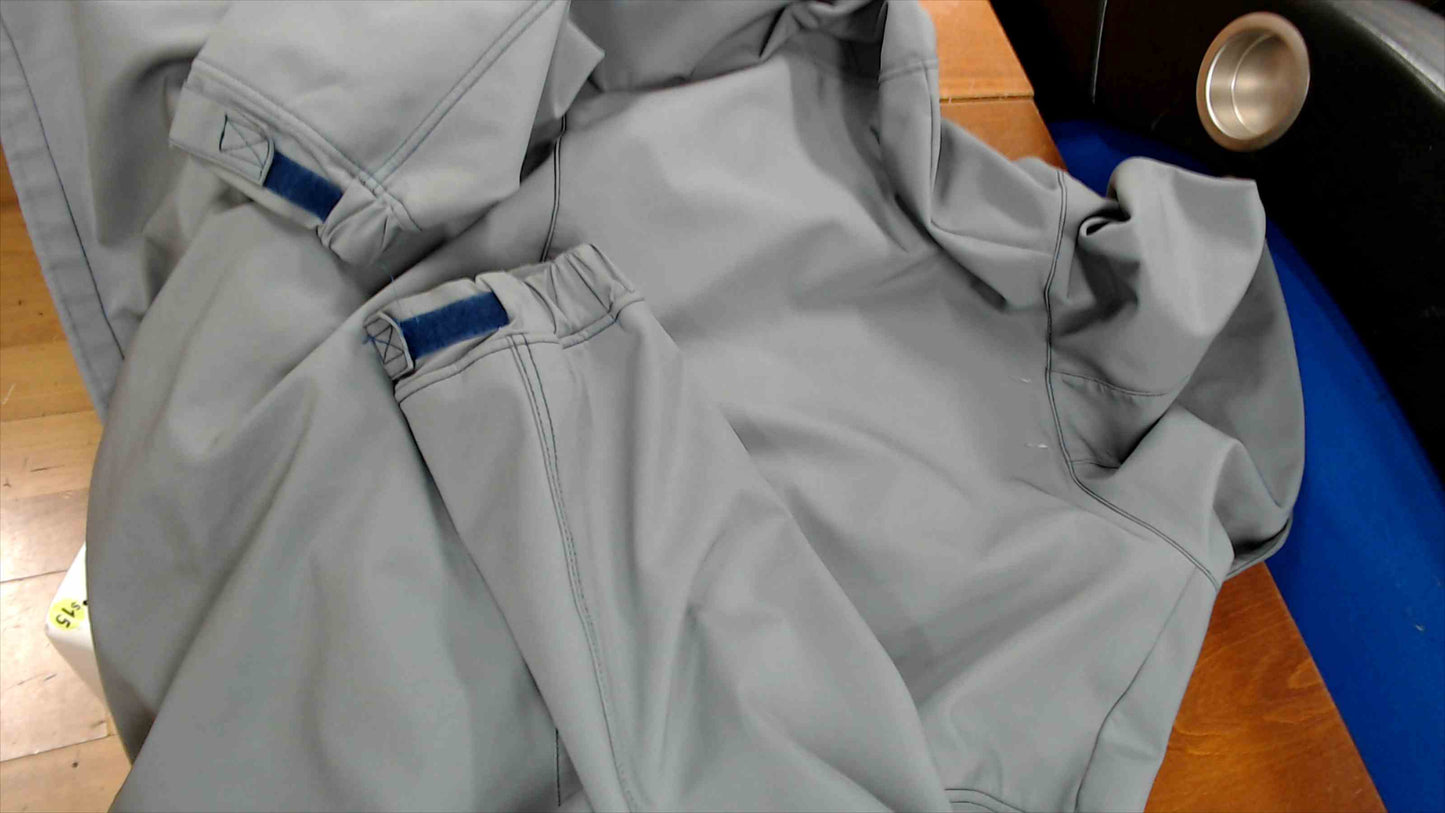 KingSize Men’s 3XL Big Softshell Hooded Jacket – Gray – Windproof Water-Resistant Fleece-Lined