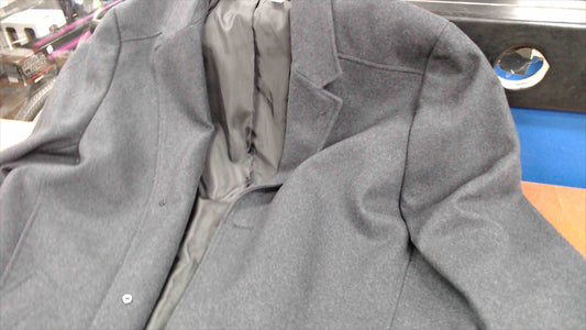 Nautica Men’s Wool Blend Overcoat – Size 52L – Charcoal Gray – Like New