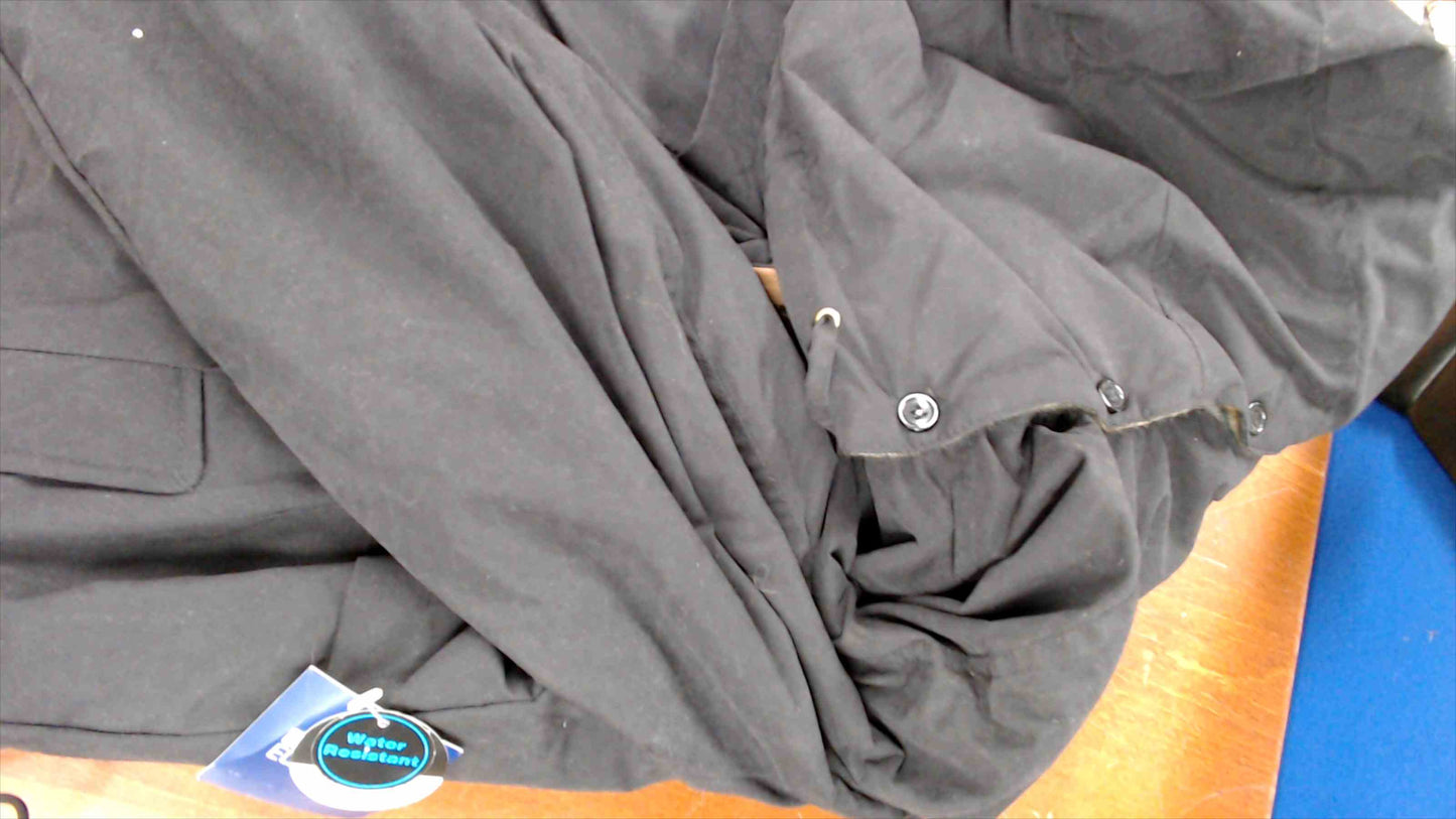 Basic Editions Women’s Heavyweight Hooded Winter Jacket – Size Large – Black – Flannel Lined – Water Resistant