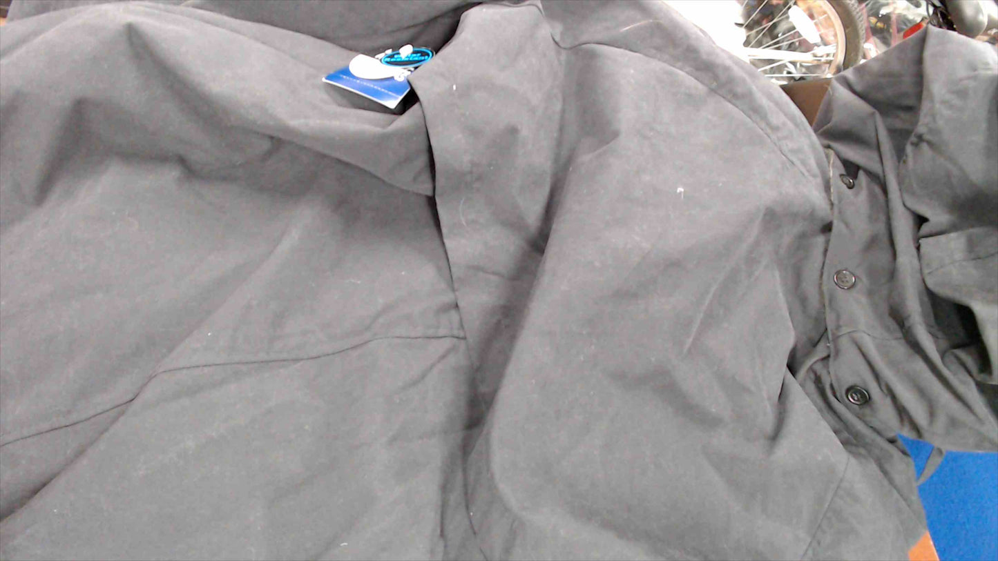 Basic Editions Women’s Heavyweight Hooded Winter Jacket – Size Large – Black – Flannel Lined – Water Resistant