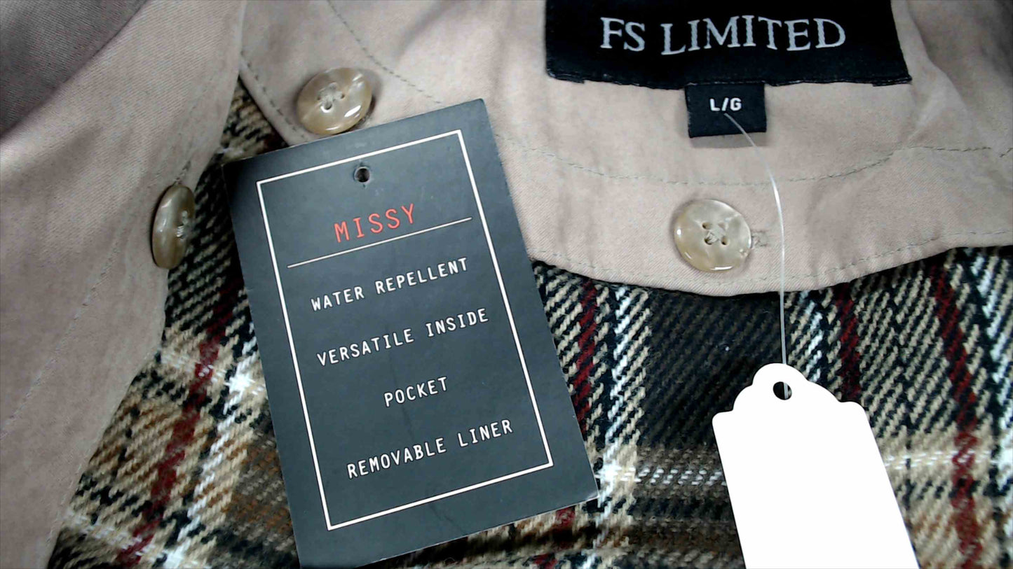 FS Limited Women’s Water-Repellent Hooded Coat w/ Removable Plaid Liner – Size L/G