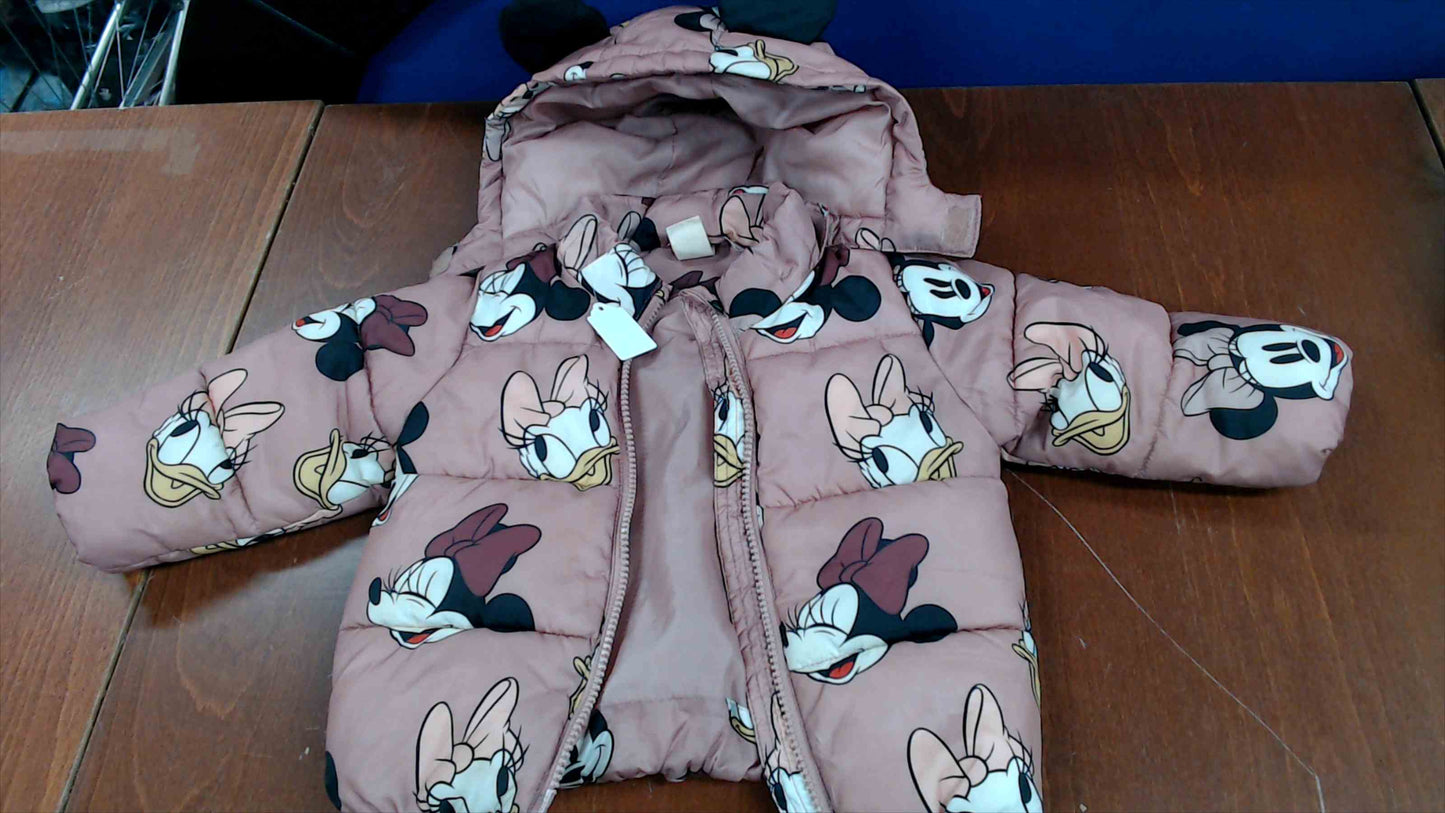 Disney x H&M Minnie & Daisy Infant Puffer Jacket – Size 80 (9-12M), Removable Hood