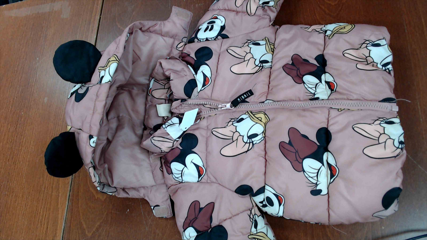 Disney x H&M Minnie & Daisy Infant Puffer Jacket – Size 80 (9-12M), Removable Hood