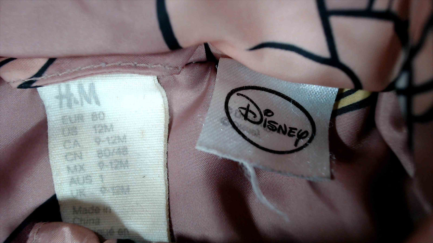 Disney x H&M Minnie & Daisy Infant Puffer Jacket – Size 80 (9-12M), Removable Hood