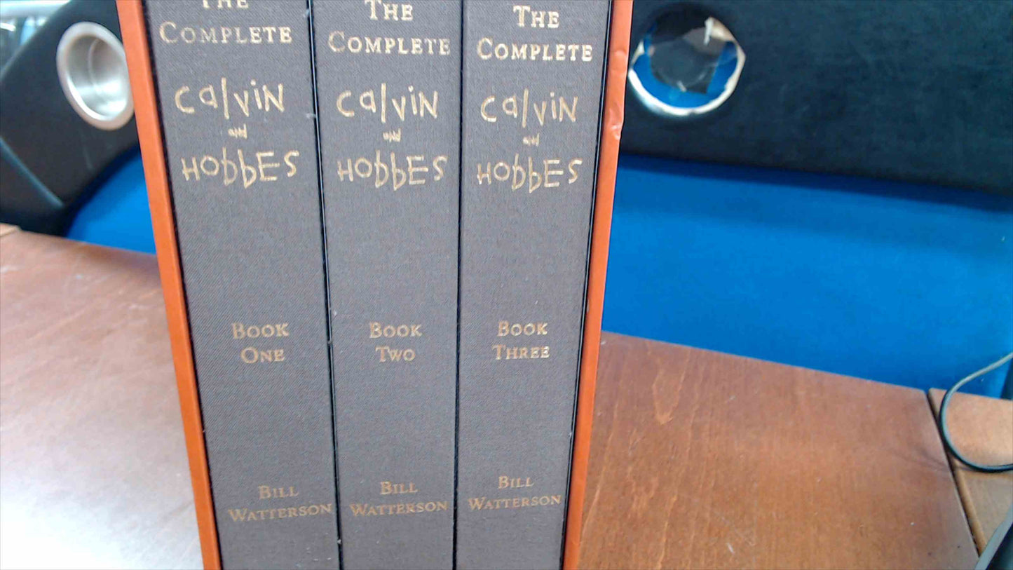 The Complete Calvin and Hobbes 3-Book Hardcover Box Set by Bill Watterson – Like New (2005/2006)