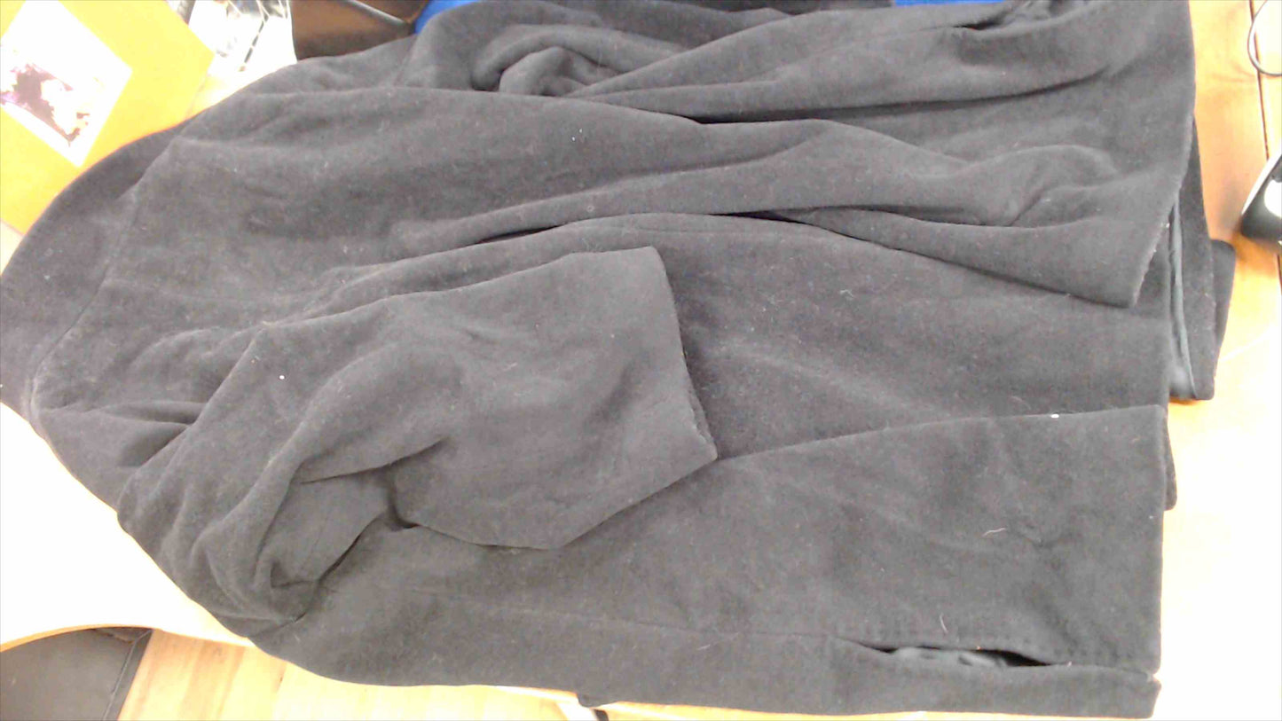 Women’s Wool Cashmere Blend Long Black Coat – Size 22 – Made for Rodel S.p.A. Italy
