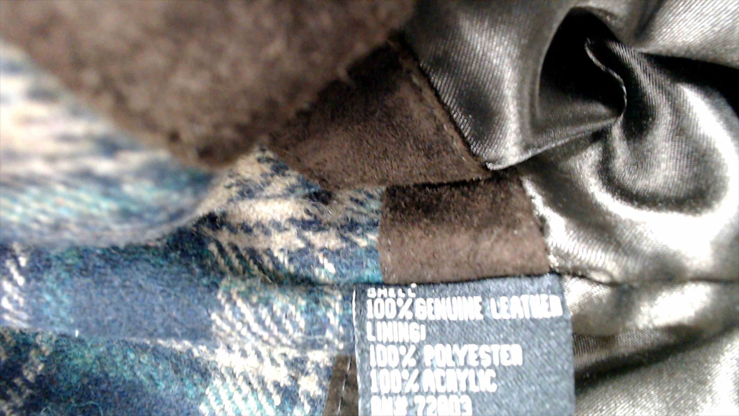 Boston Outfitters Men’s 2XB Genuine Leather Suede Jacket – Plaid Lined – Brown