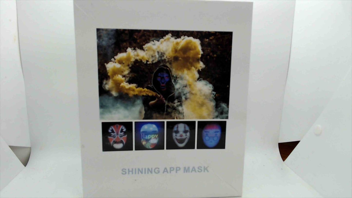 Shining App LED Programmable Face Mask w/ USB Charger – Works w/ Mobile App