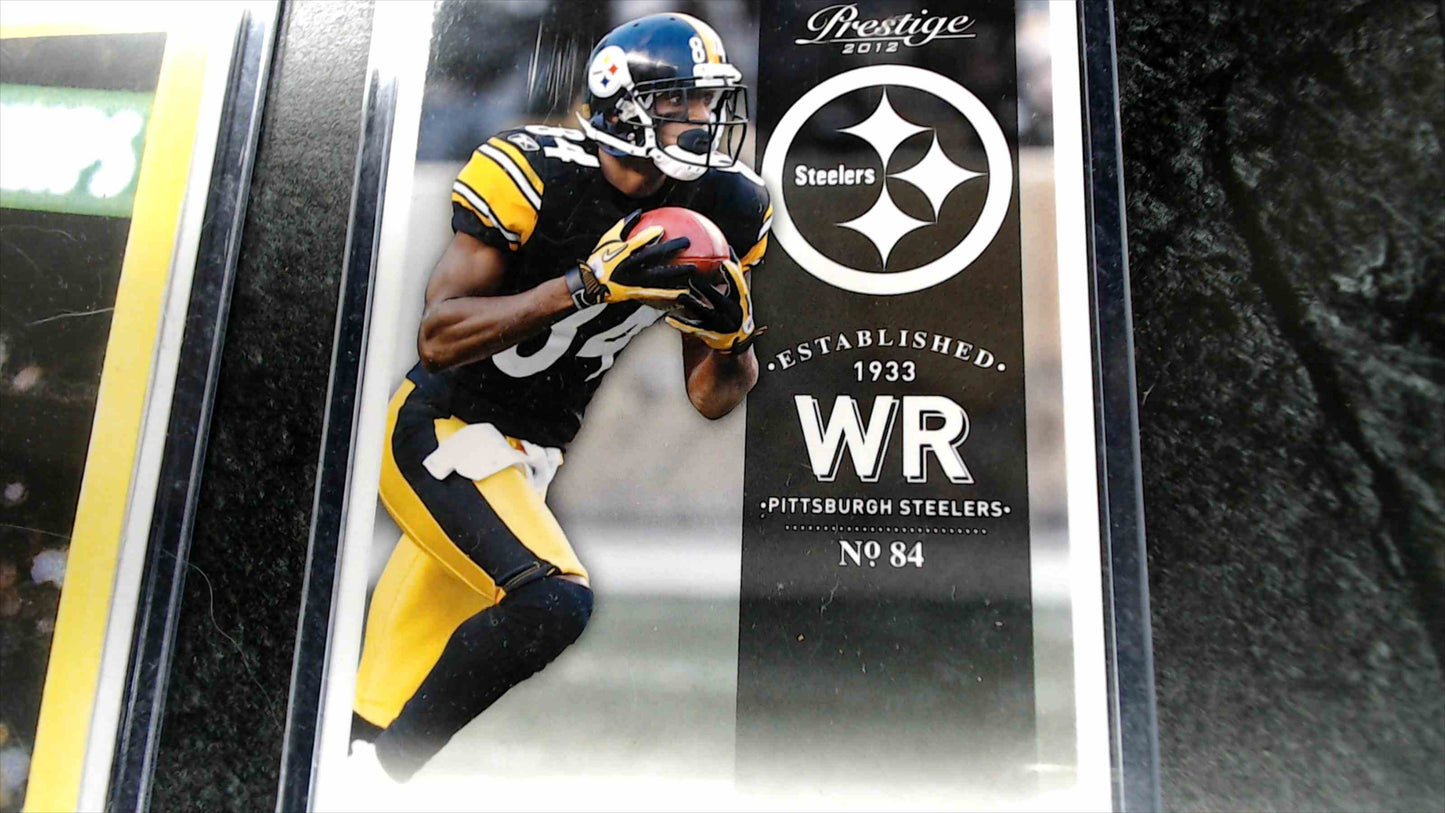 Antonio Brown Pittsburgh Steelers Framed Photo Plaque w/ 2 Cards & Decorative Emblem – 15"x12"