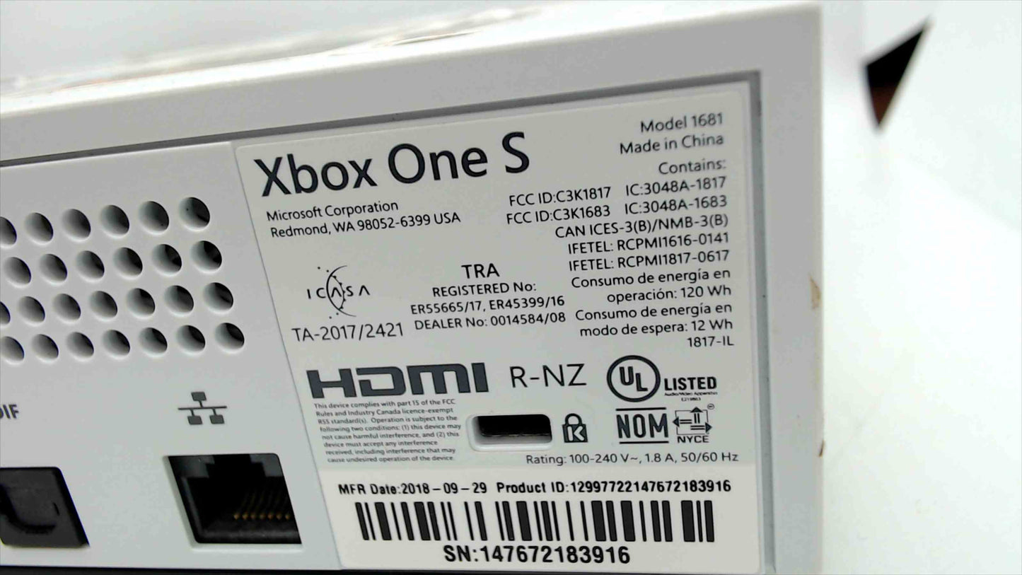 Microsoft Xbox One S 1TB Console – Custom Naruto Anime Decals – Model 1681 – Tested & Working