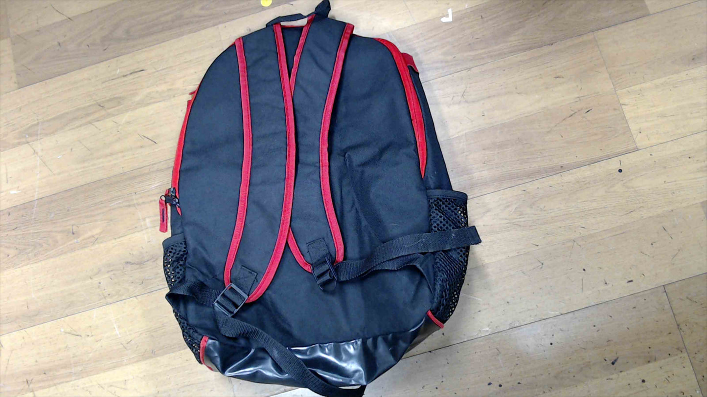 Franklin MLB Baseball/Softball Equipment Backpack – Black & Red – Multiple Compartments