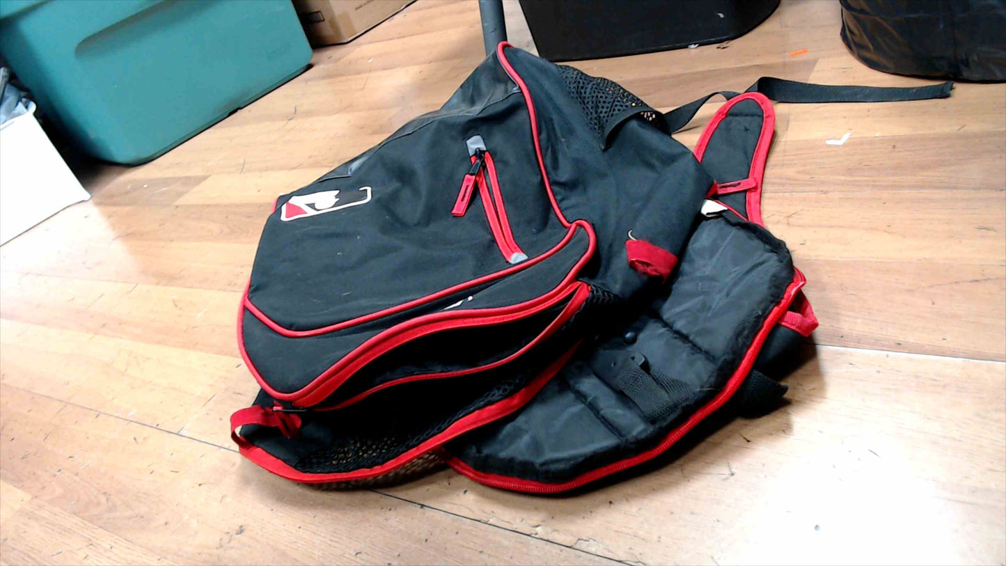 Franklin MLB Baseball/Softball Equipment Backpack – Black & Red – Multiple Compartments