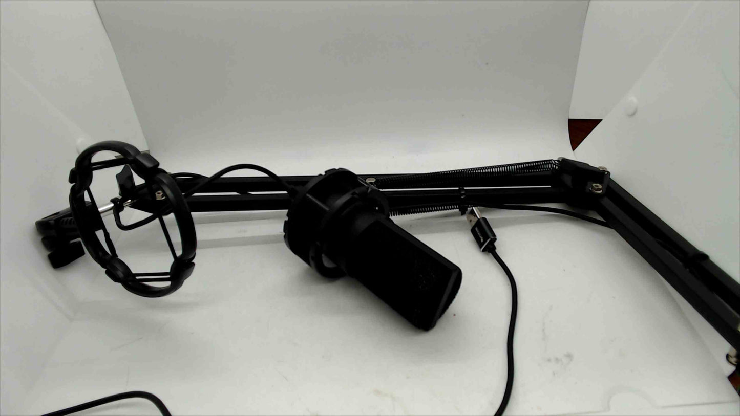 FIFINE USB Condenser Microphone Bundle w/ Boom Arm, Shock Mount & Pop Filter – Plug & Play
