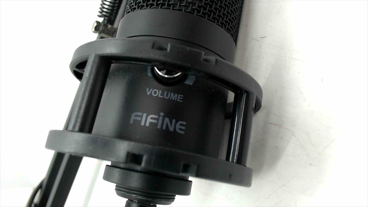 FIFINE USB Condenser Microphone Bundle w/ Boom Arm, Shock Mount & Pop Filter – Plug & Play