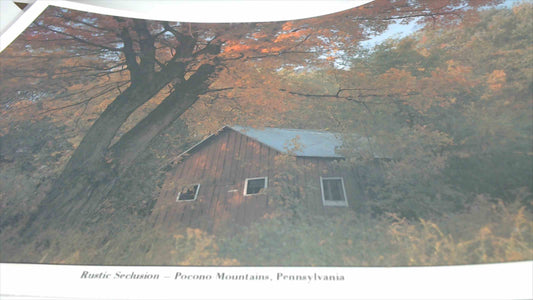 Set of 6 Vintage Pocono Mountains Laminated Placemats – Scenic Pennsylvania Prints – 12x17