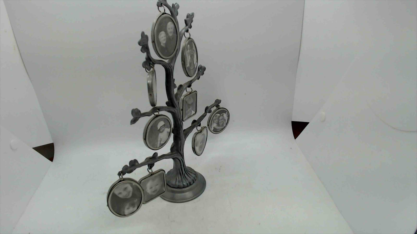 Vintage Metal Family Tree Photo Frame – 10” Tall Hanging Mini Frames