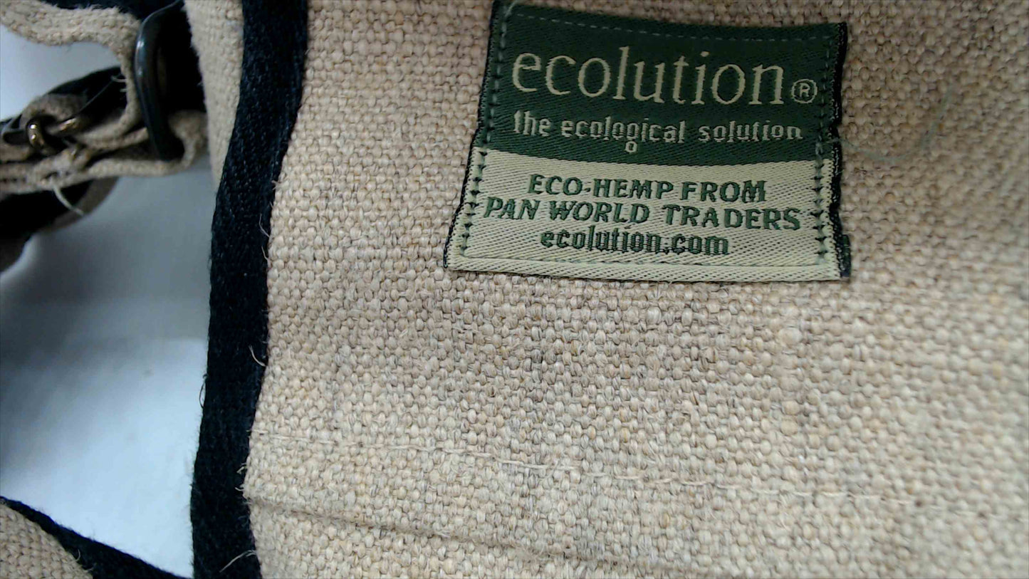 Ecolution Eco-Hemp Messenger Shoulder Bag – Natural Canvas, Multi-Pocket, Adjustable Strap