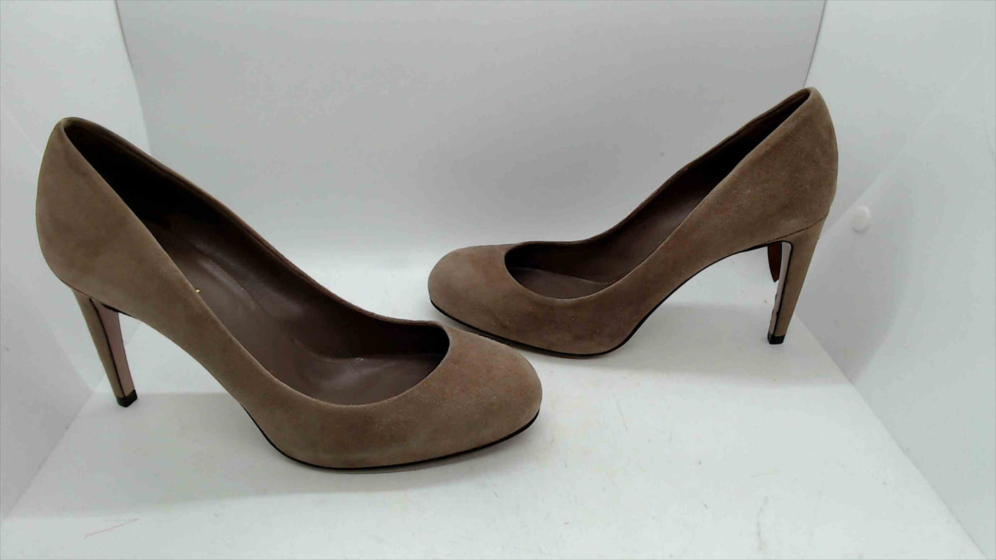 Authentic Gucci Suede Platform Pumps – Beige/Taupe – Size 37.5 (US 7.5)