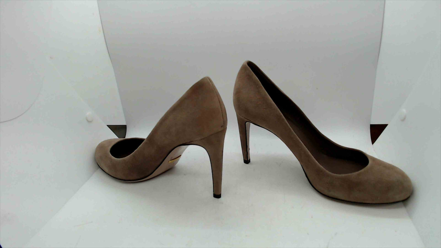Authentic Gucci Suede Platform Pumps – Beige/Taupe – Size 37.5 (US 7.5)