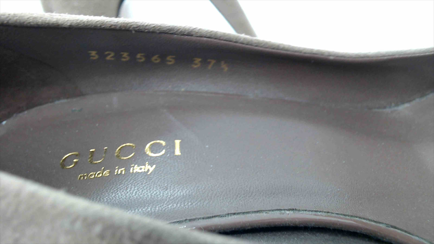Authentic Gucci Suede Platform Pumps – Beige/Taupe – Size 37.5 (US 7.5)