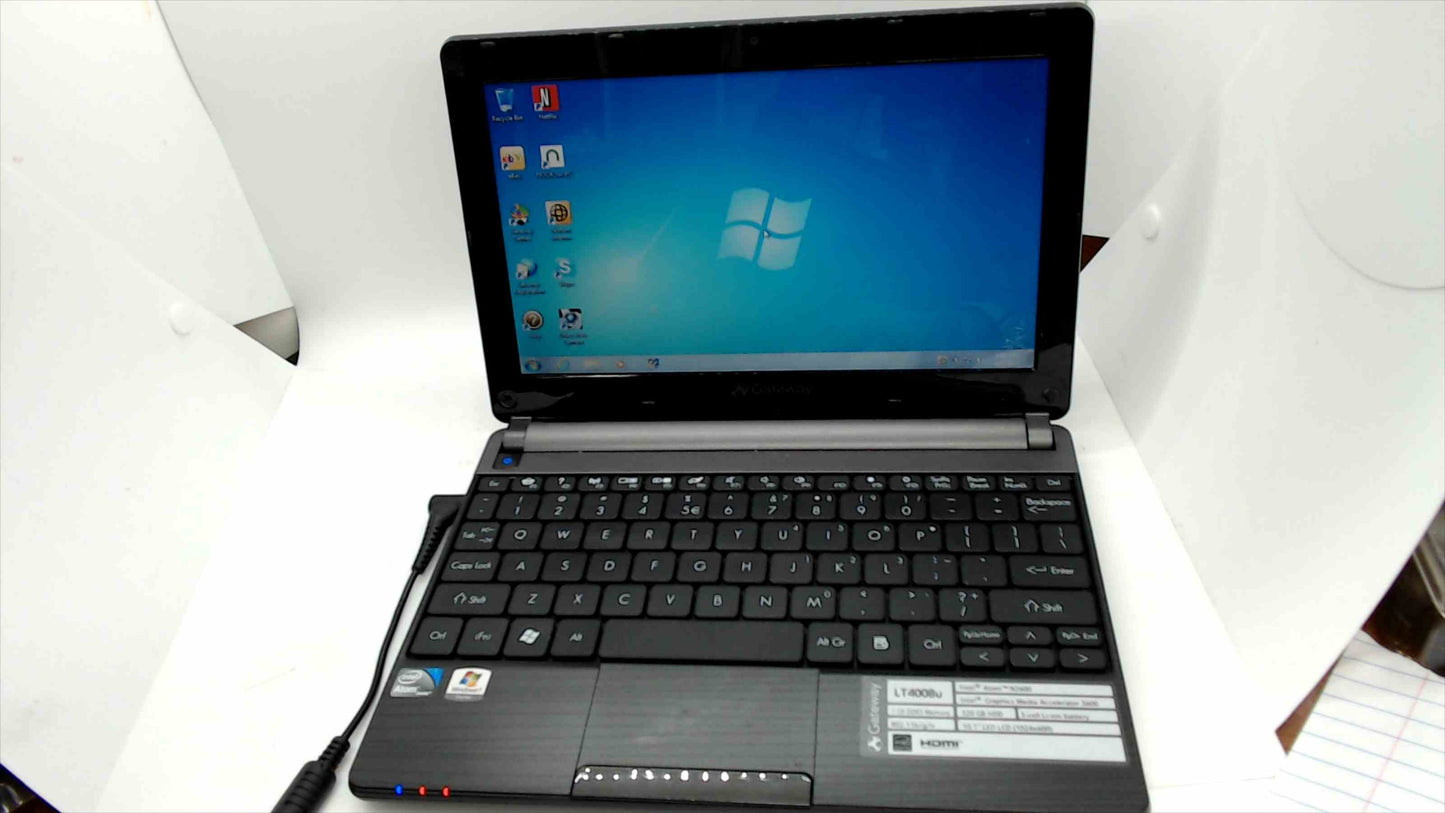 Gateway LT4008u 10.1" Netbook – Intel Atom N2600 – 320GB HDD – Factory Reset – Excellent Condition