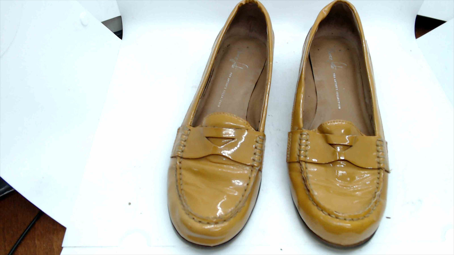 Franco Sarto Mustard Patent Leather Loafers – Size 9M