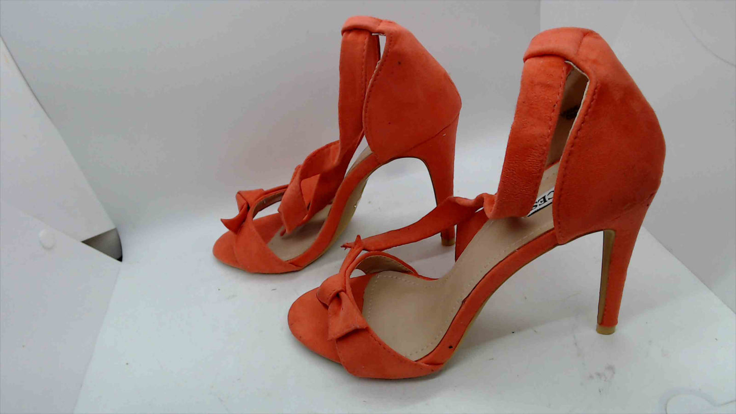 Vices Coral Bow Ankle Strap Heels – Size 40 – Suede Stiletto Sandals