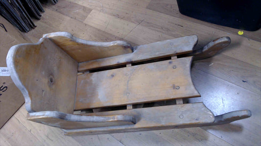 Vintage Wooden Sleigh - Rustic Holiday Decor & Display Piece